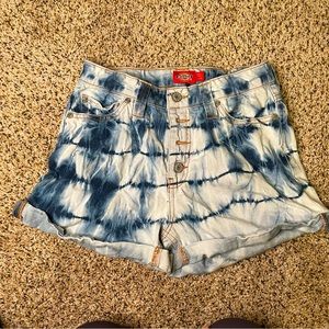 Dickies tie dye jean shorts